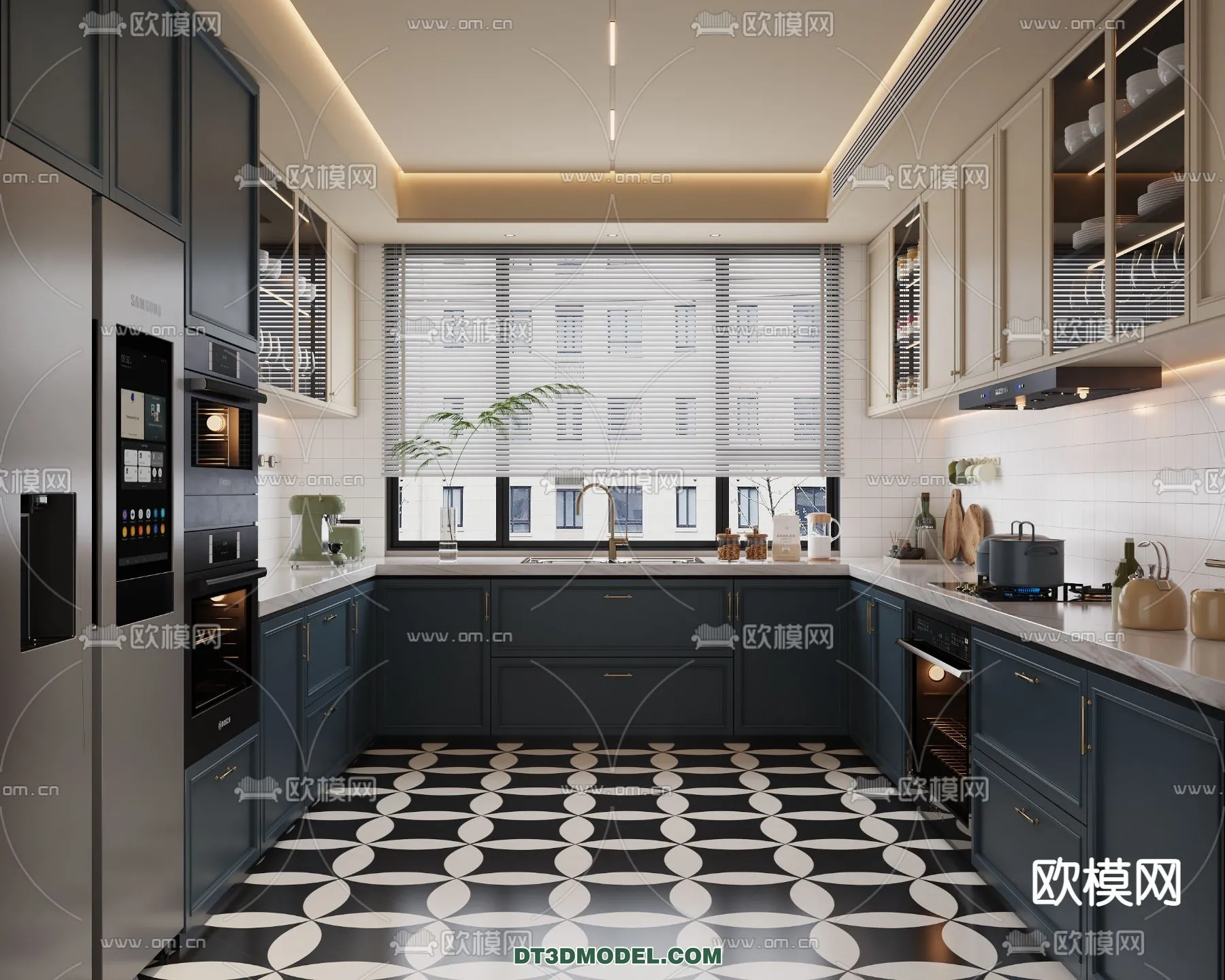 Kitchen – France Style – Interior 3D Scene – 010