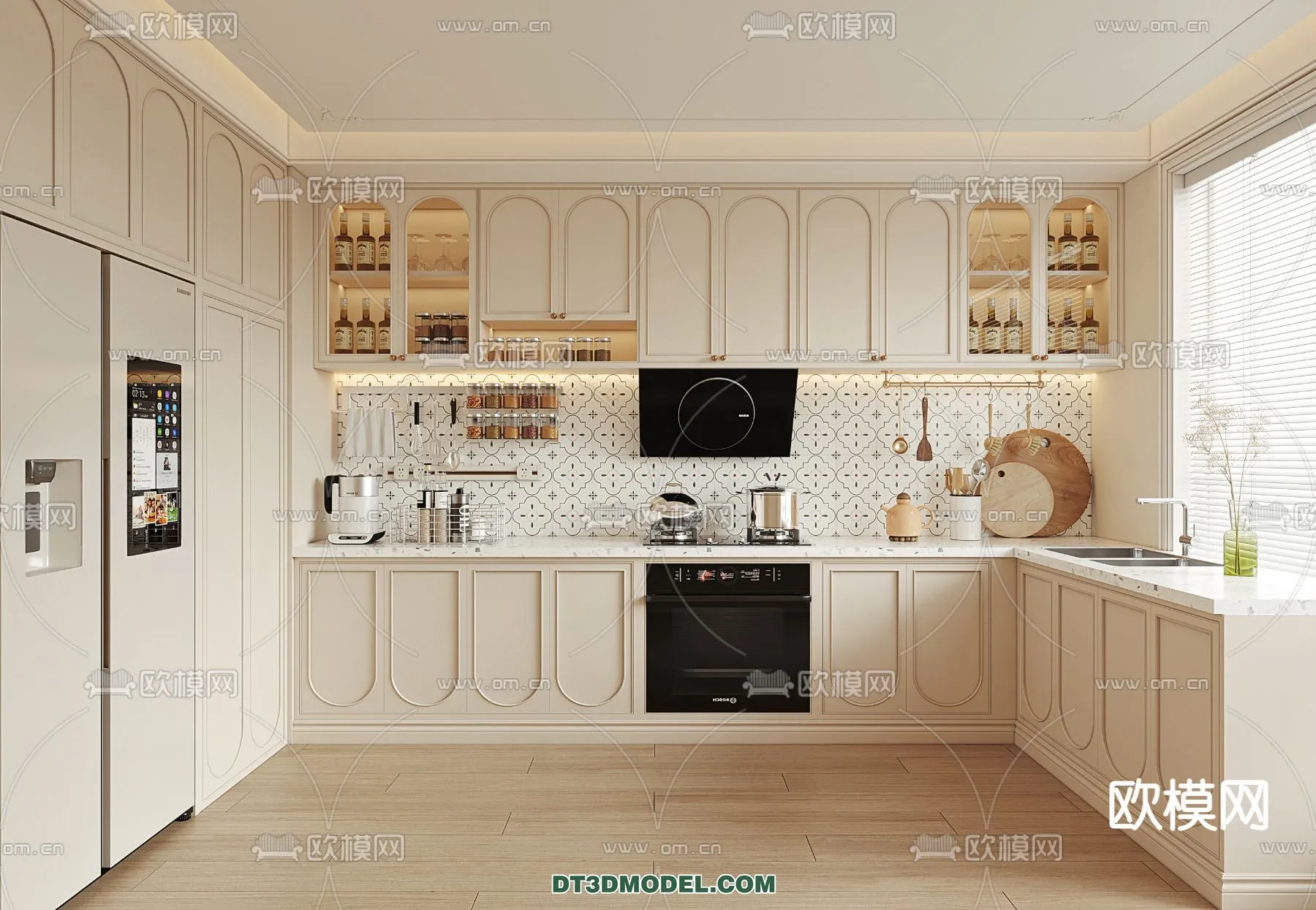 Kitchen – France Style – Interior 3D Scene – 012