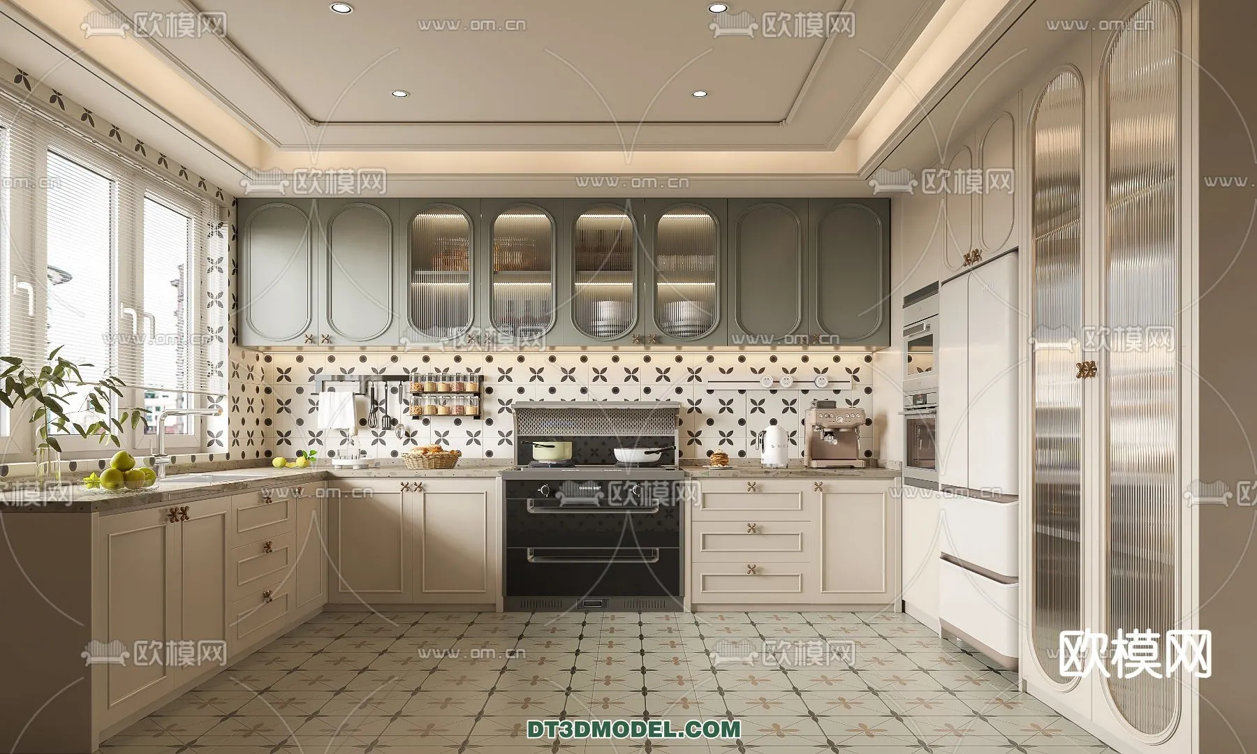 Kitchen – France Style – Interior 3D Scene – 014