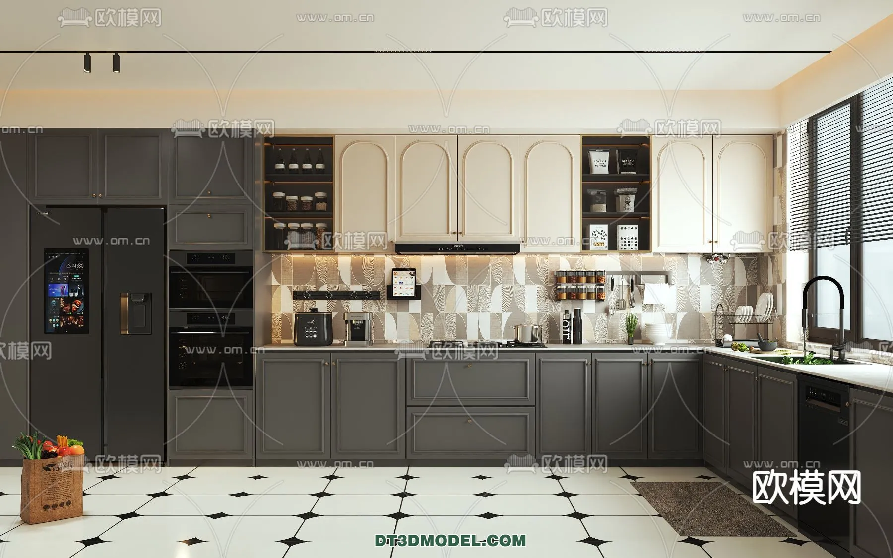 Kitchen – France Style – Interior 3D Scene – 016