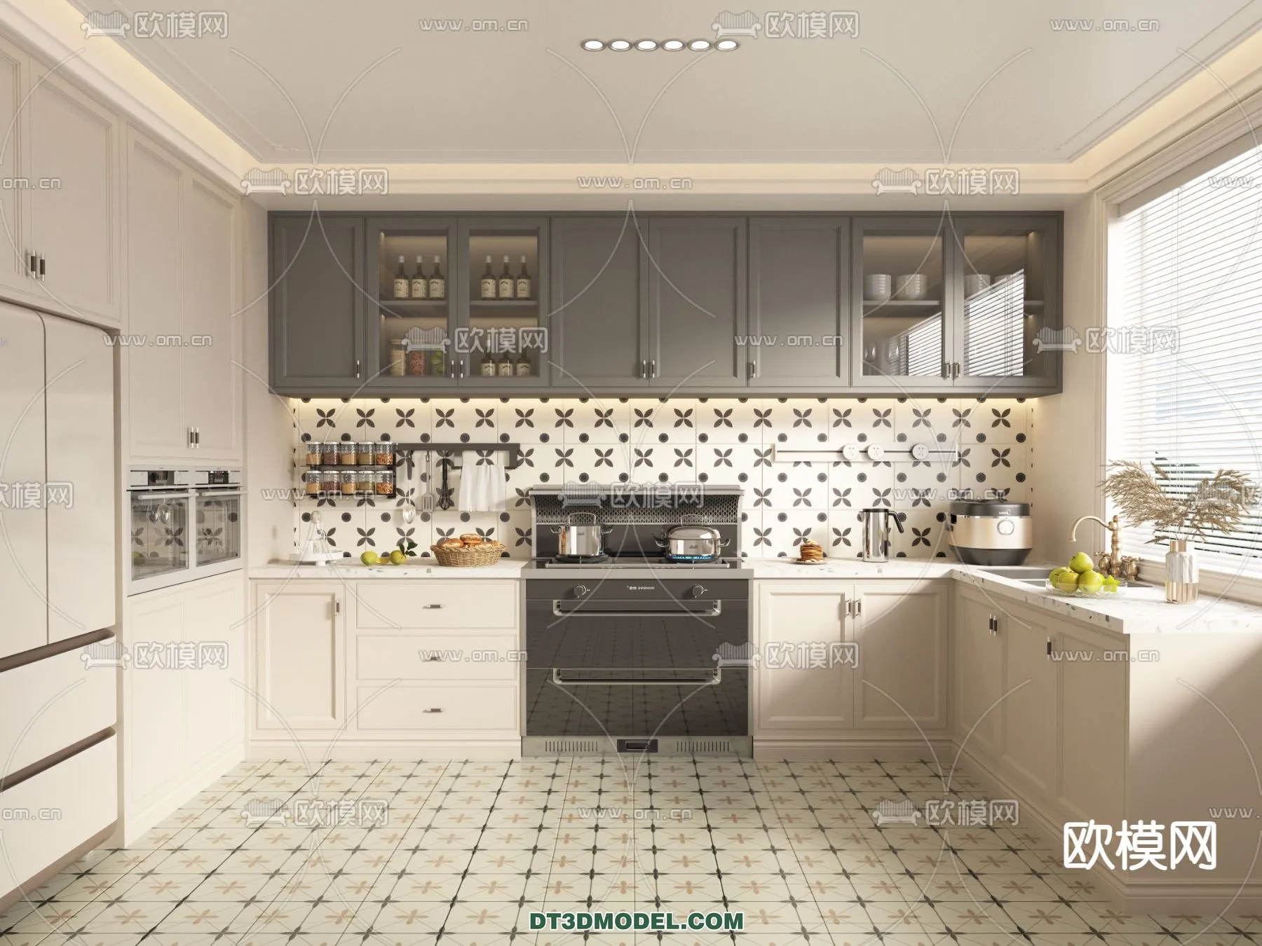 Kitchen – France Style – Interior 3D Scene – 018