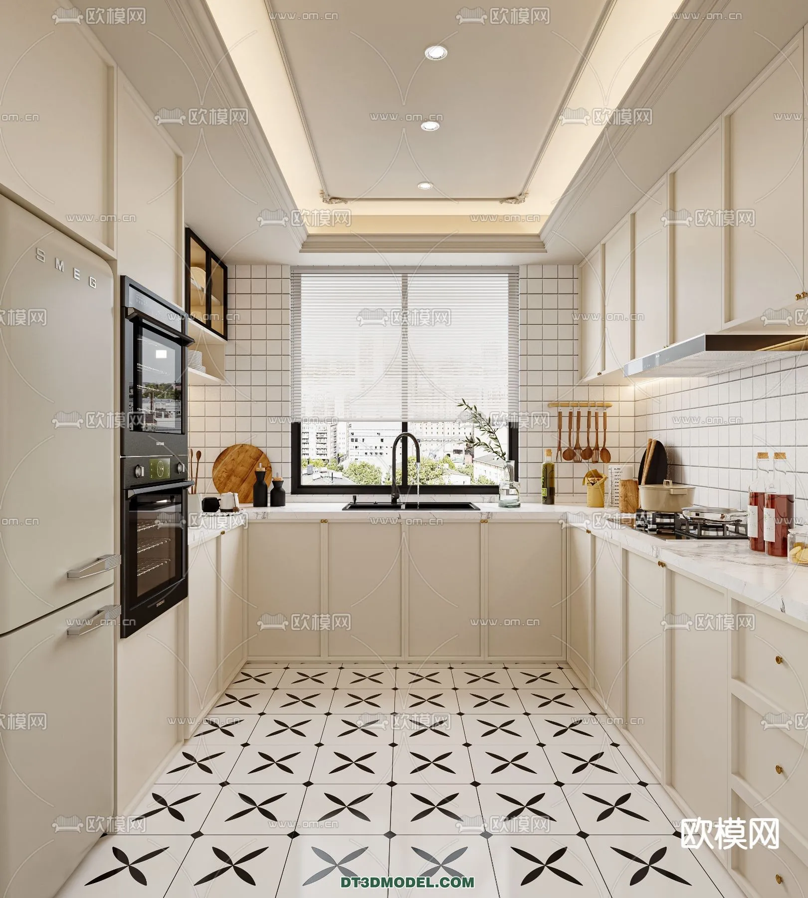 Kitchen – France Style – Interior 3D Scene – 020