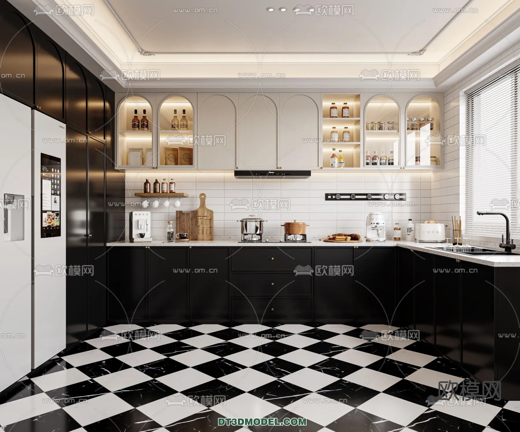 Kitchen – France Style – Interior 3D Scene – 021