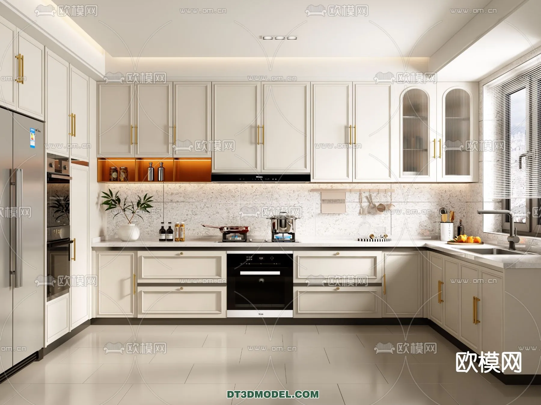 Kitchen – France Style – Interior 3D Scene – 027