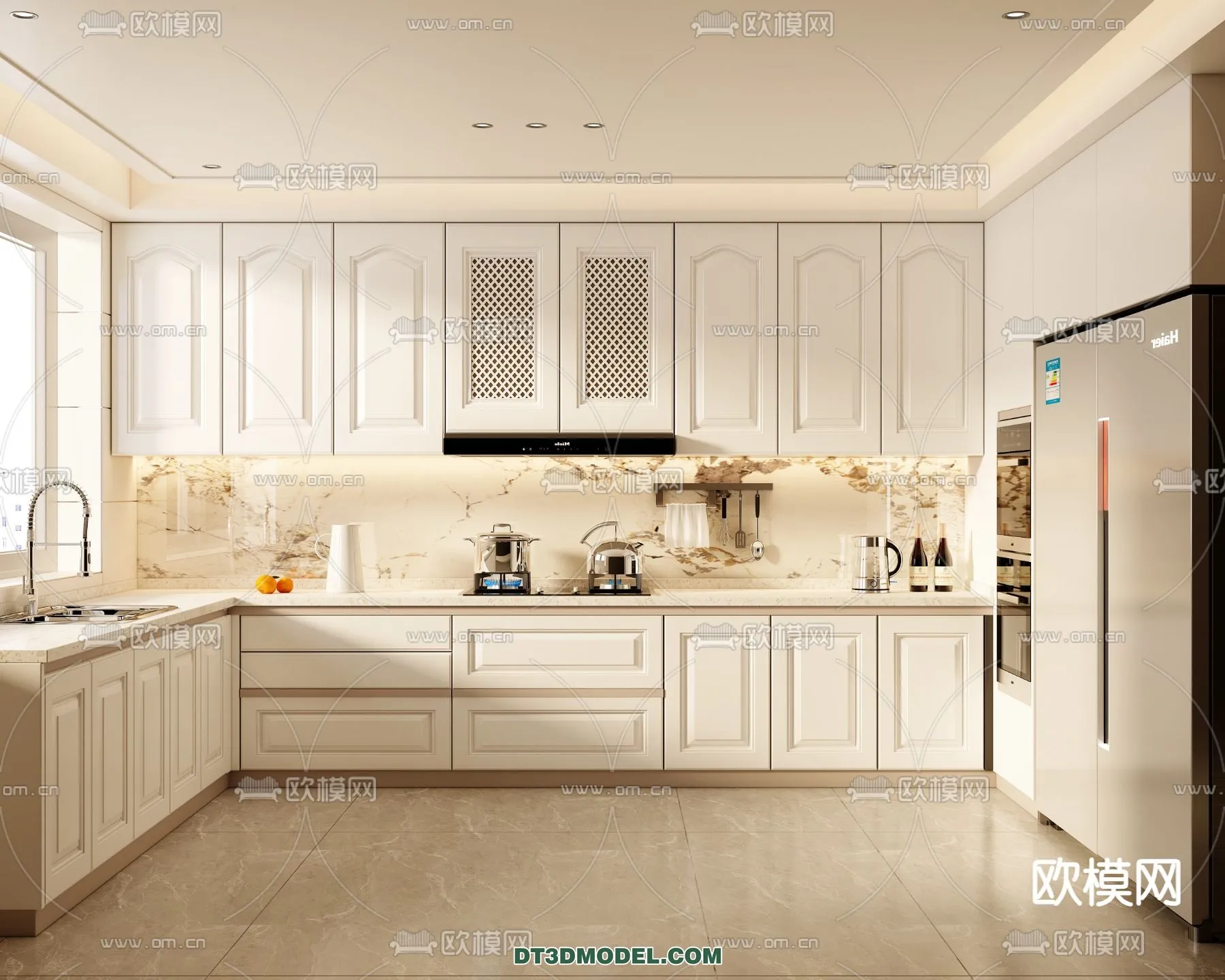 Kitchen – France Style – Interior 3D Scene – 028