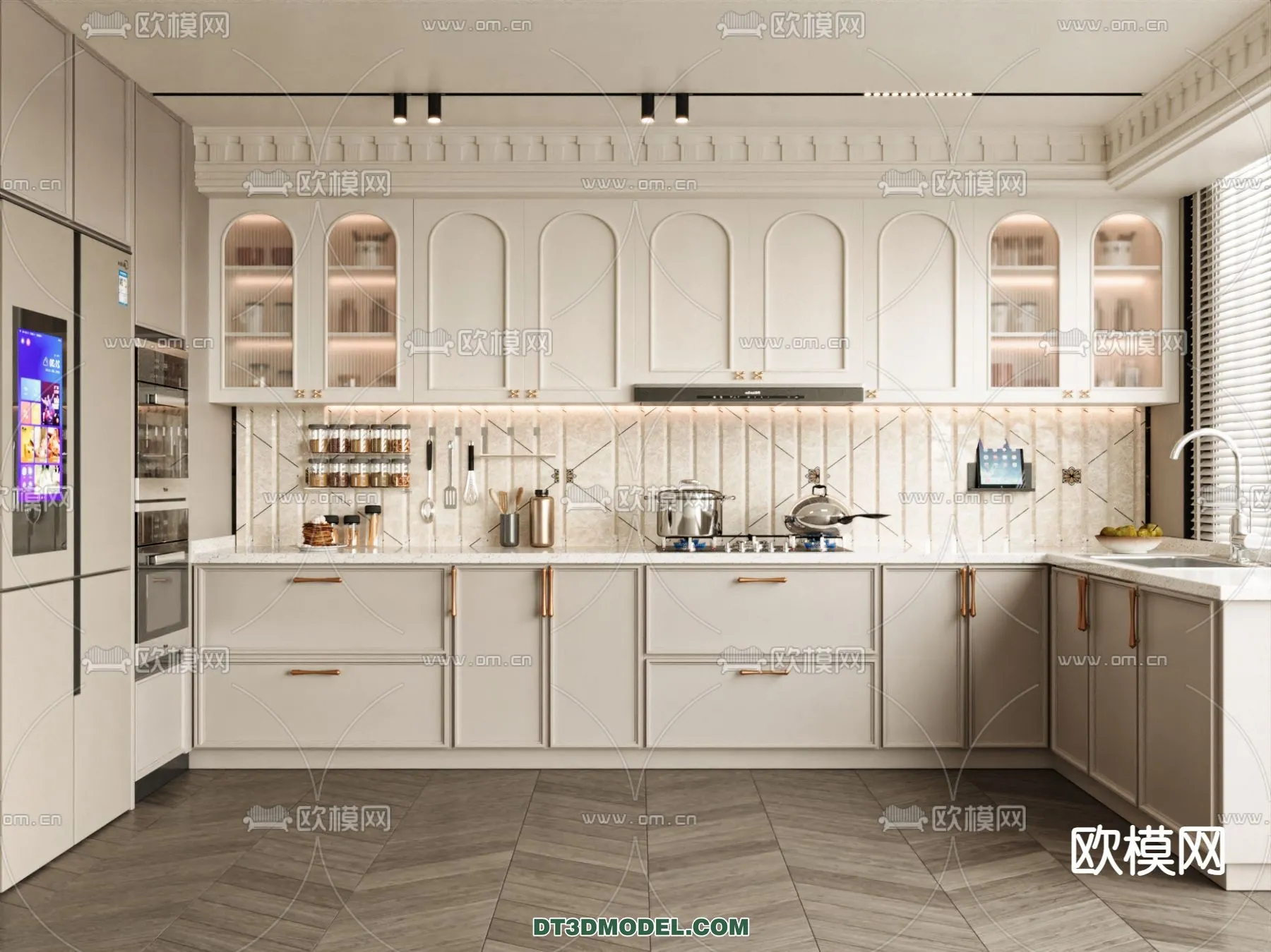 Kitchen – France Style – Interior 3D Scene – 029