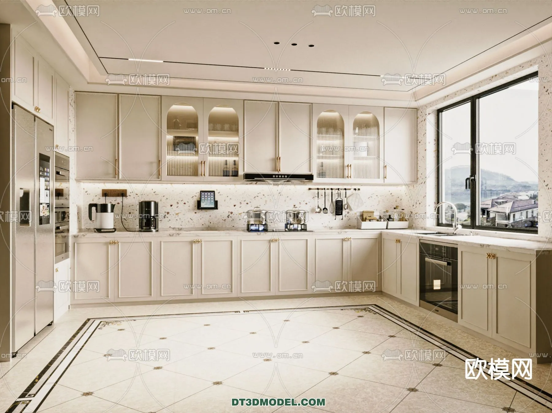 Kitchen – France Style – Interior 3D Scene – 030