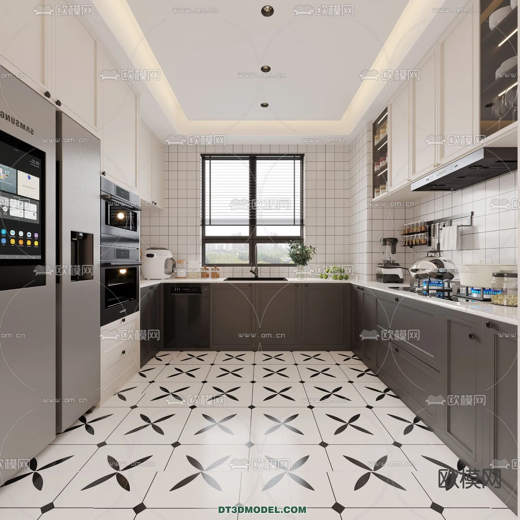 Kitchen – France Style – Interior 3D Scene – 033