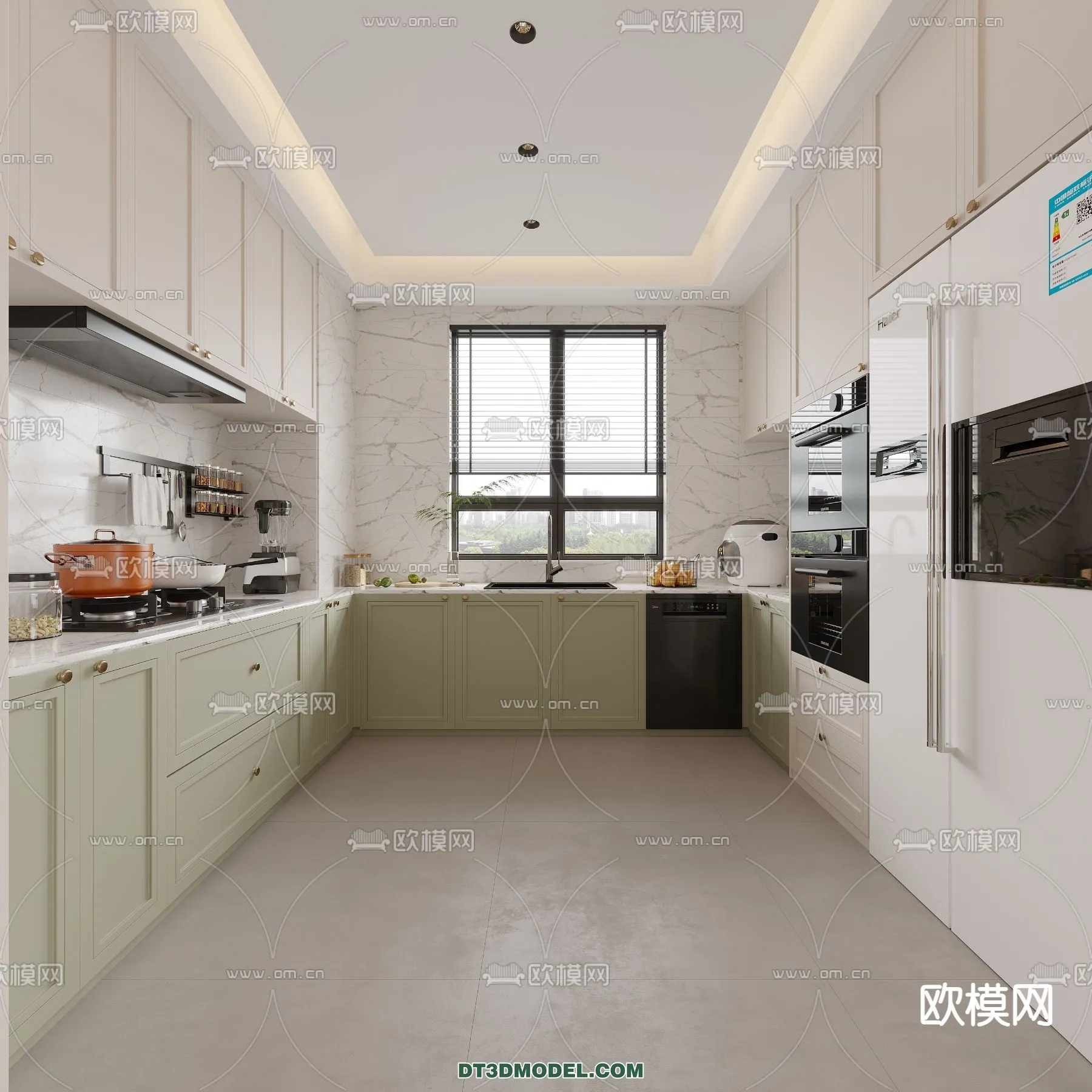 Kitchen – France Style – Interior 3D Scene – 034