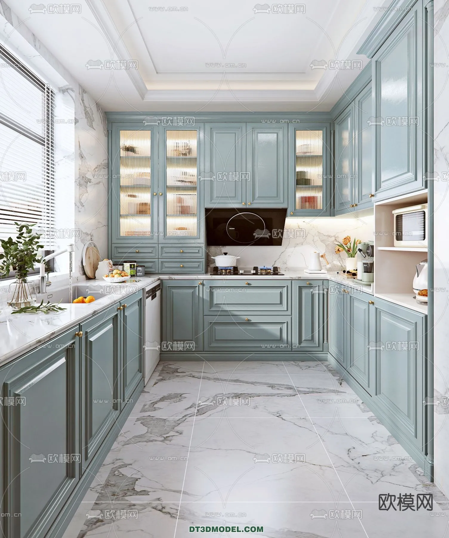 Kitchen – France Style – Interior 3D Scene – 036