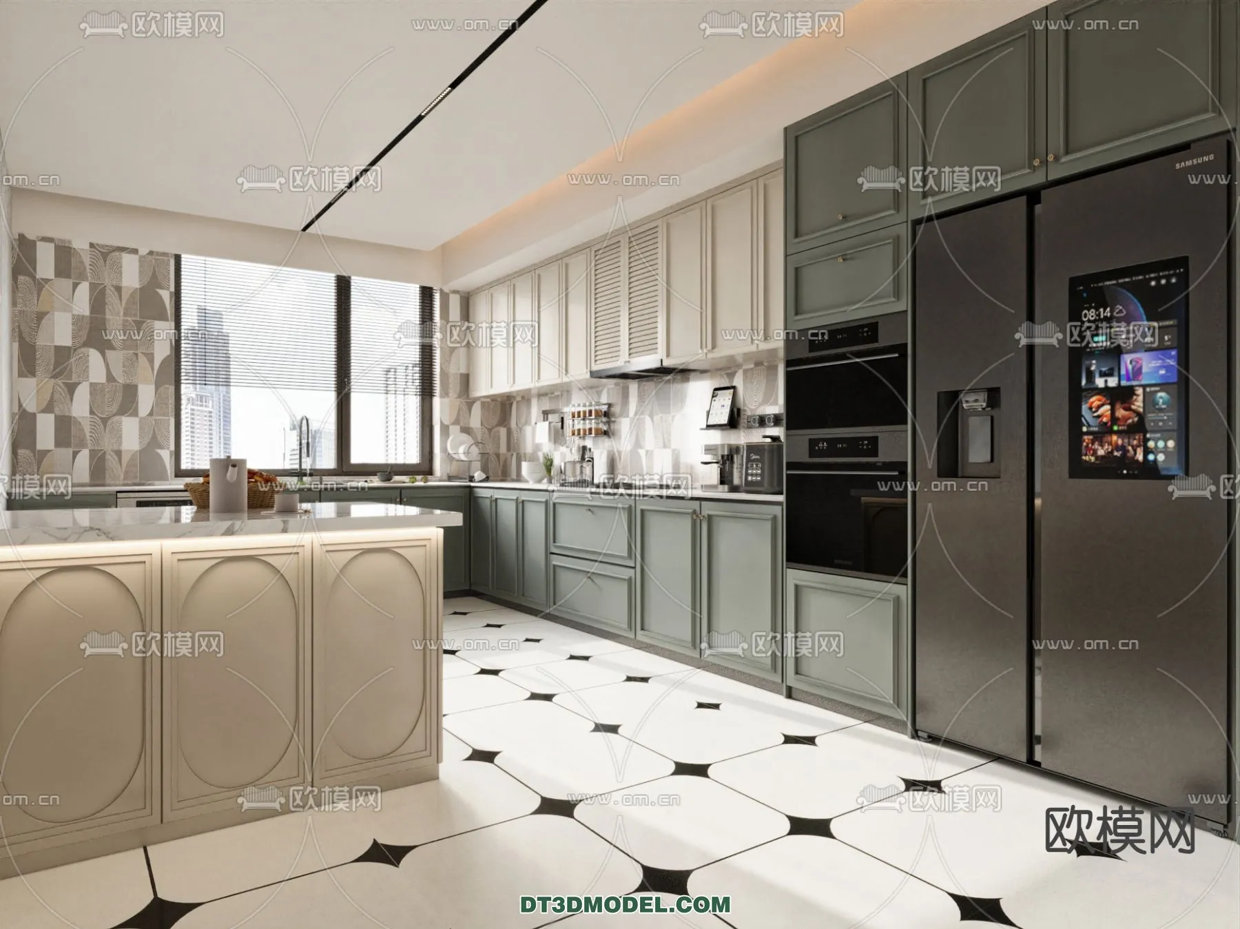 Kitchen – France Style – Interior 3D Scene – 038