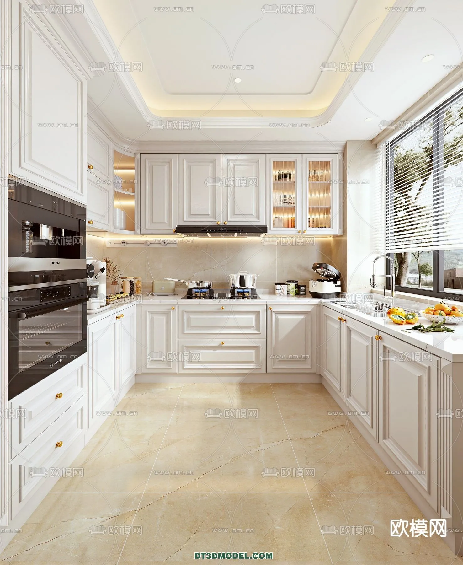 Kitchen – France Style – Interior 3D Scene – 039