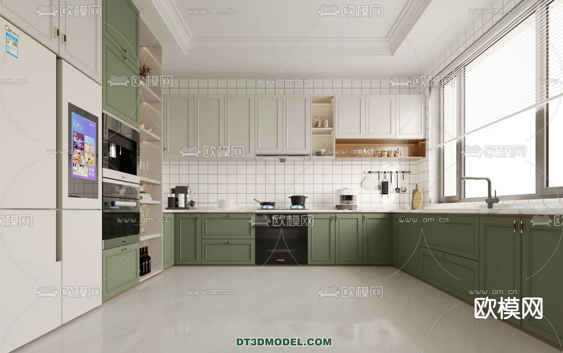 Kitchen – France Style – Interior 3D Scene – 041