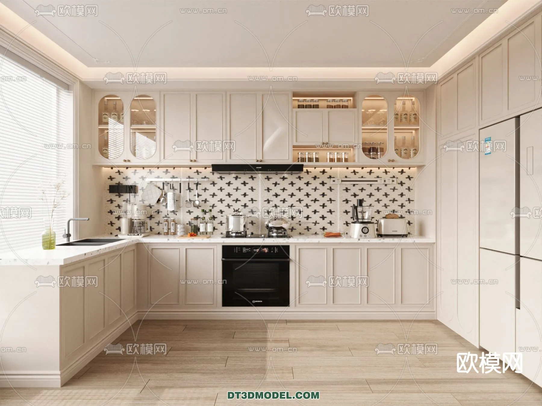 Kitchen – France Style – Interior 3D Scene – 042