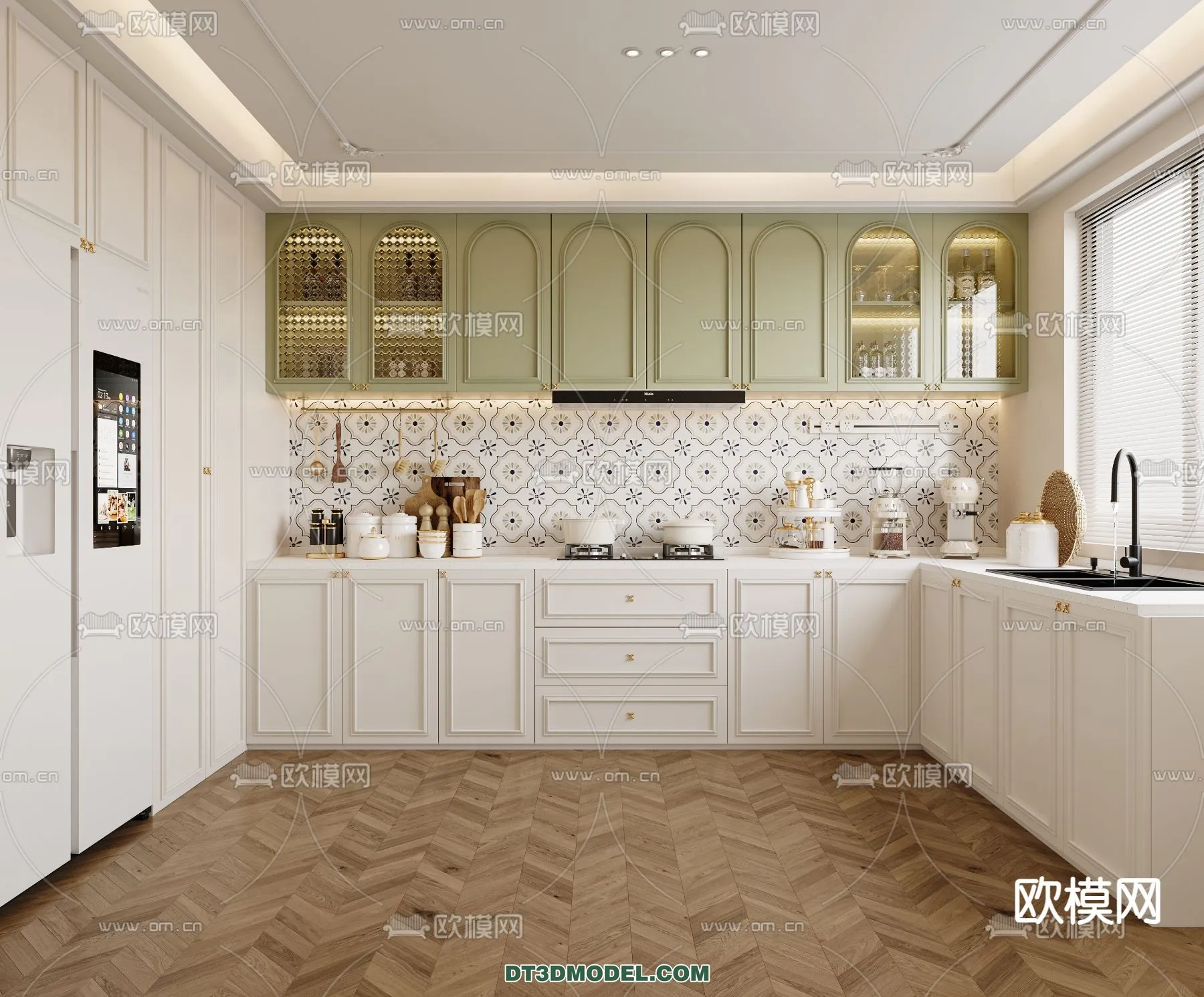 Kitchen – France Style – Interior 3D Scene – 045