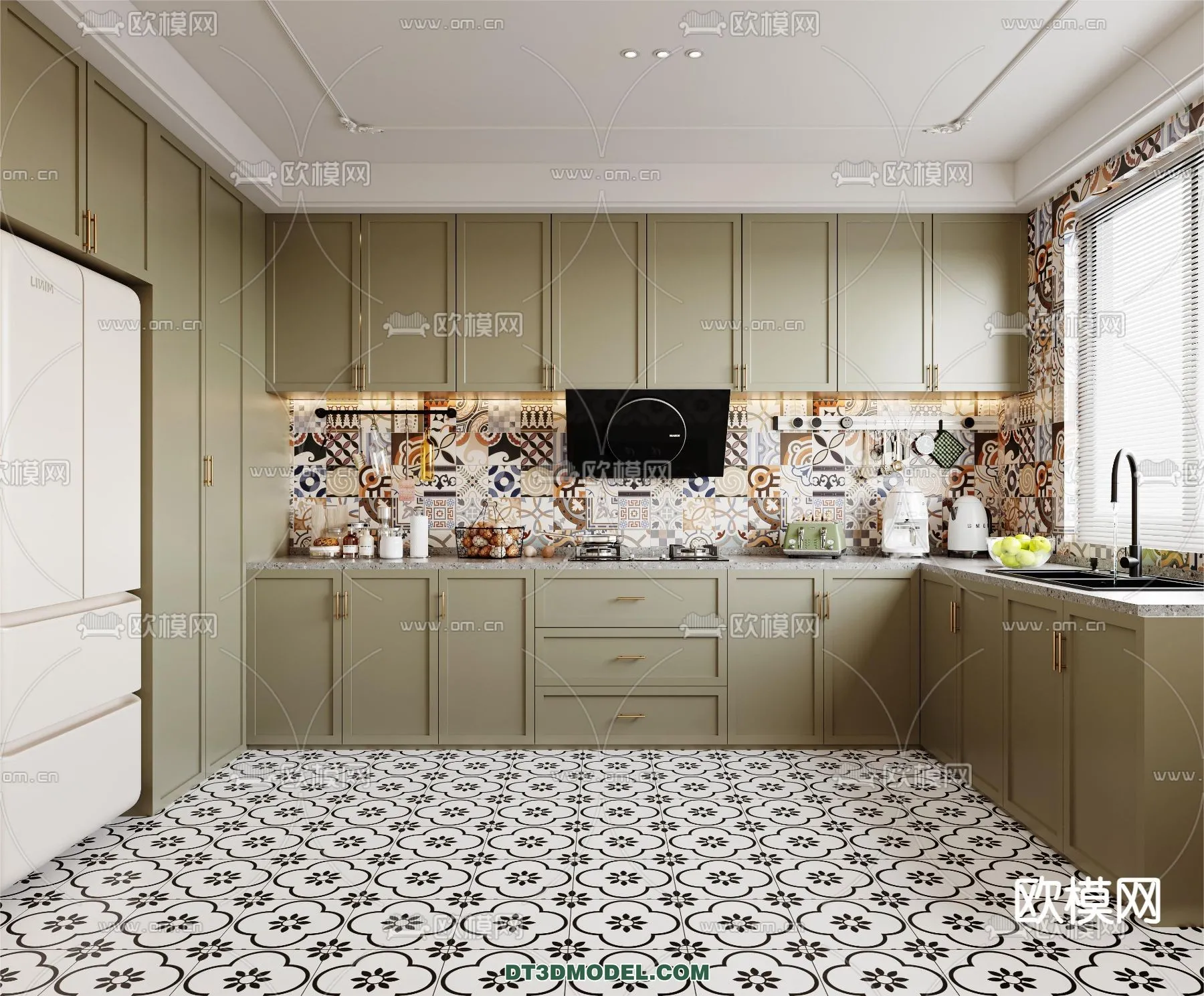 Kitchen – France Style – Interior 3D Scene – 046