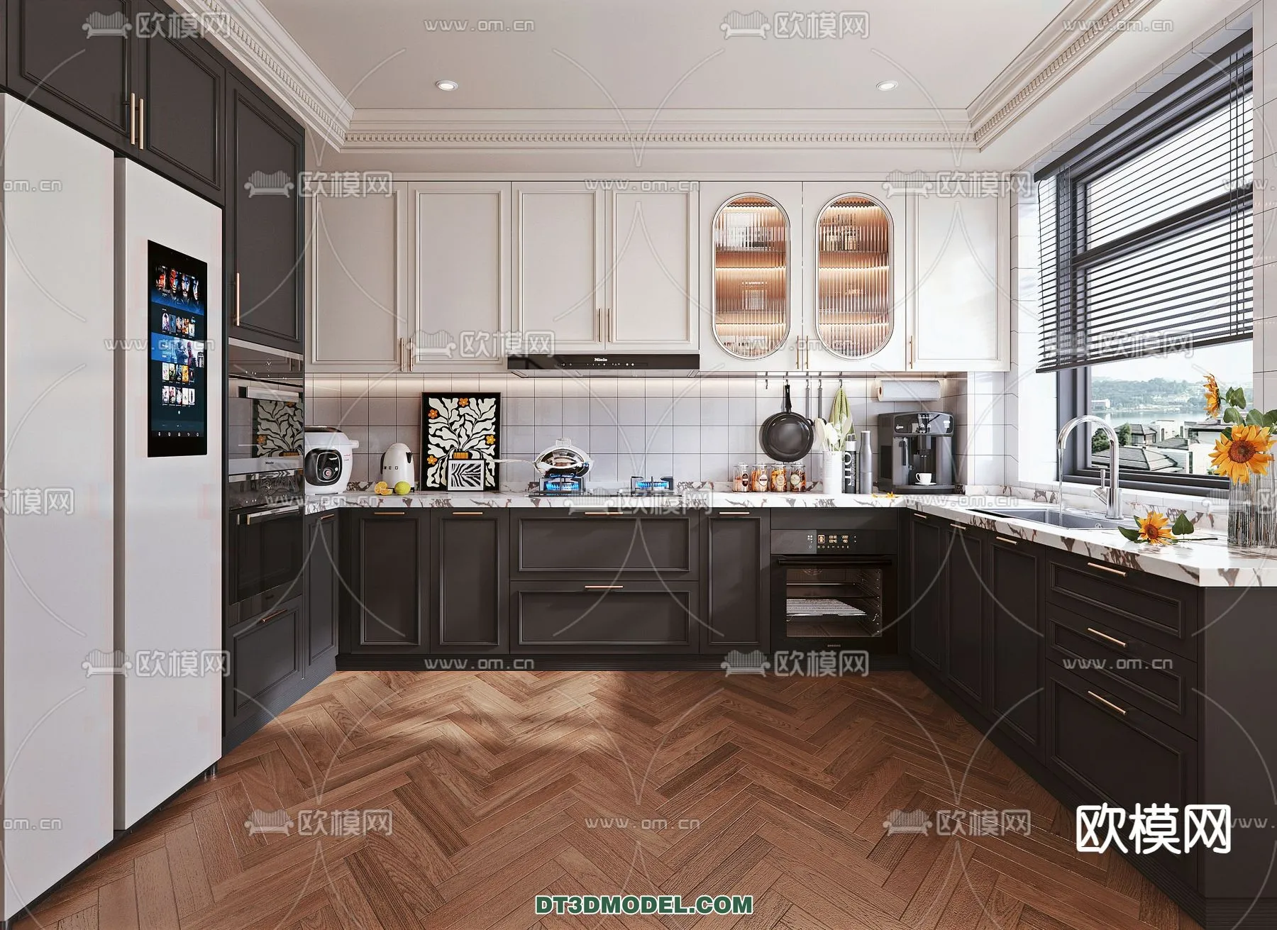 Kitchen – France Style – Interior 3D Scene – 048