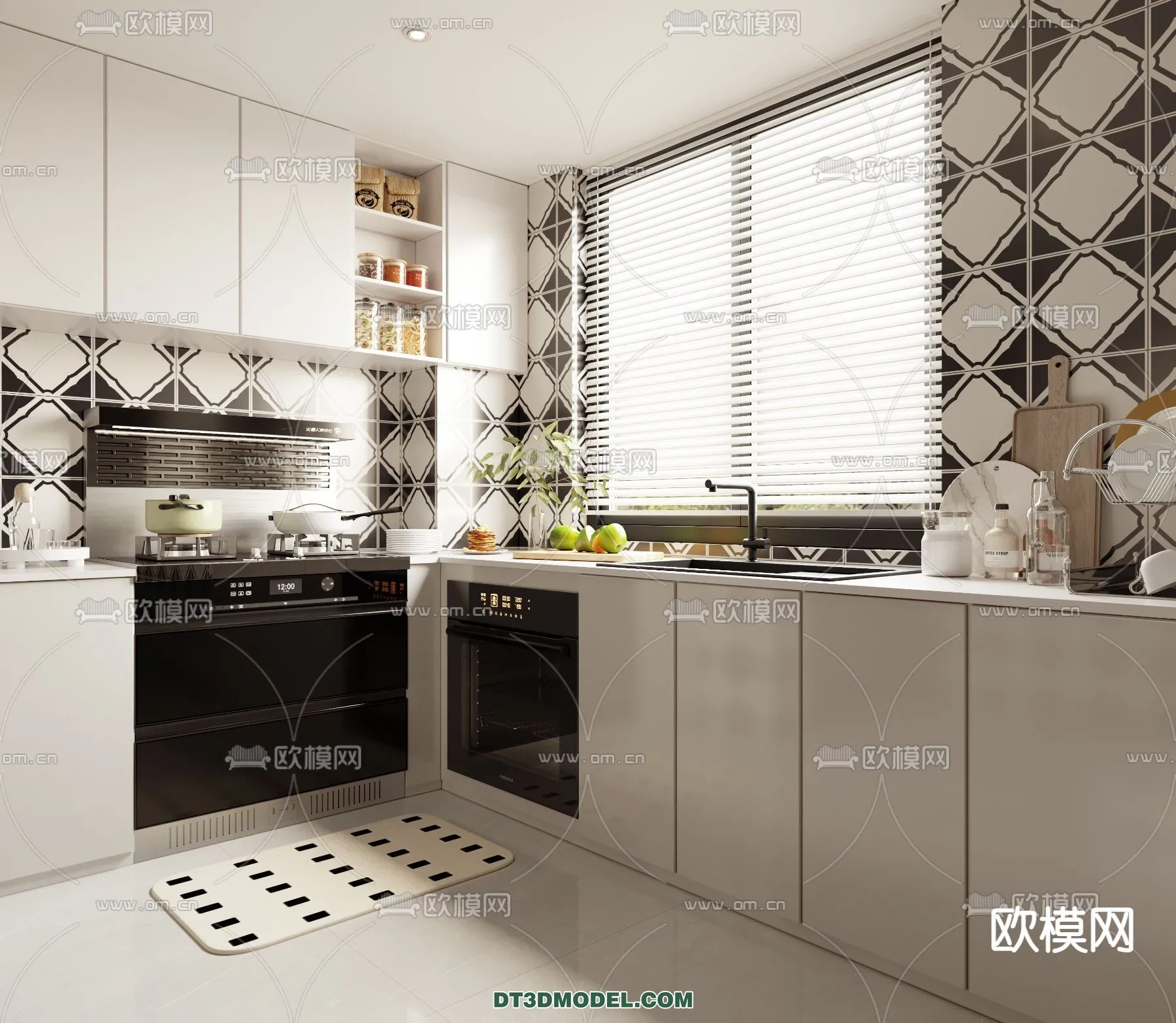 Kitchen – France Style – Interior 3D Scene – 049