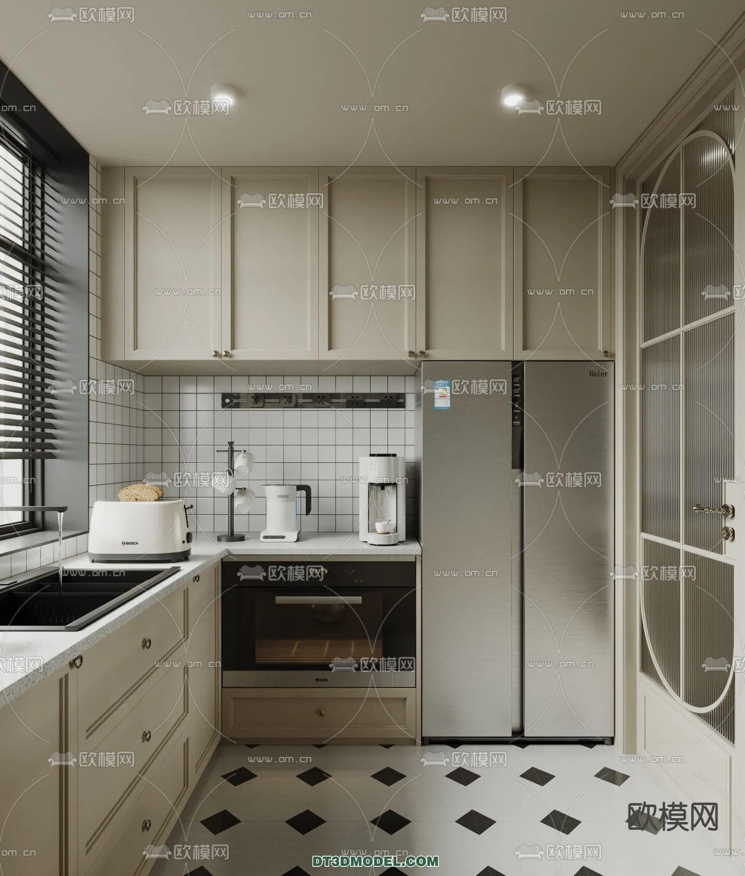 Kitchen – France Style – Interior 3D Scene – 050