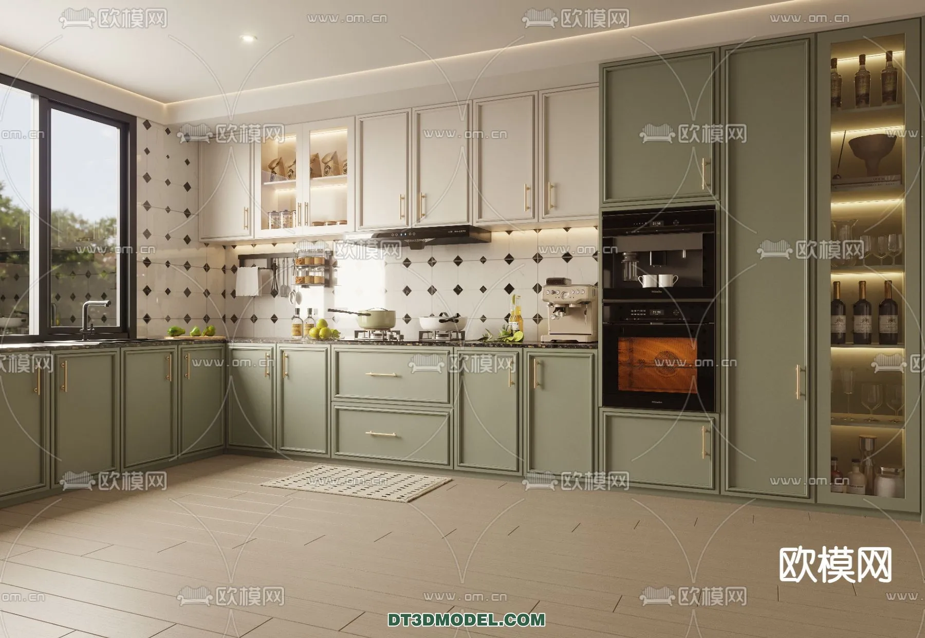 Kitchen – France Style – Interior 3D Scene – 052