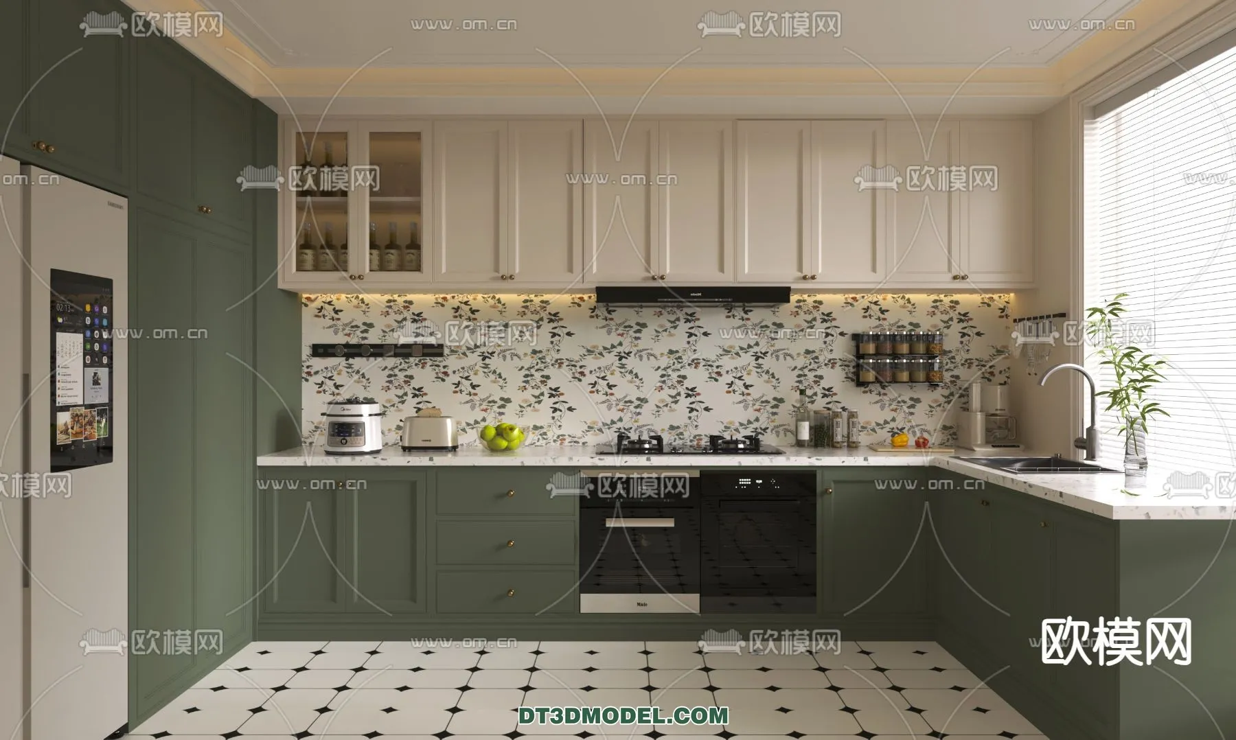 Kitchen – France Style – Interior 3D Scene – 053