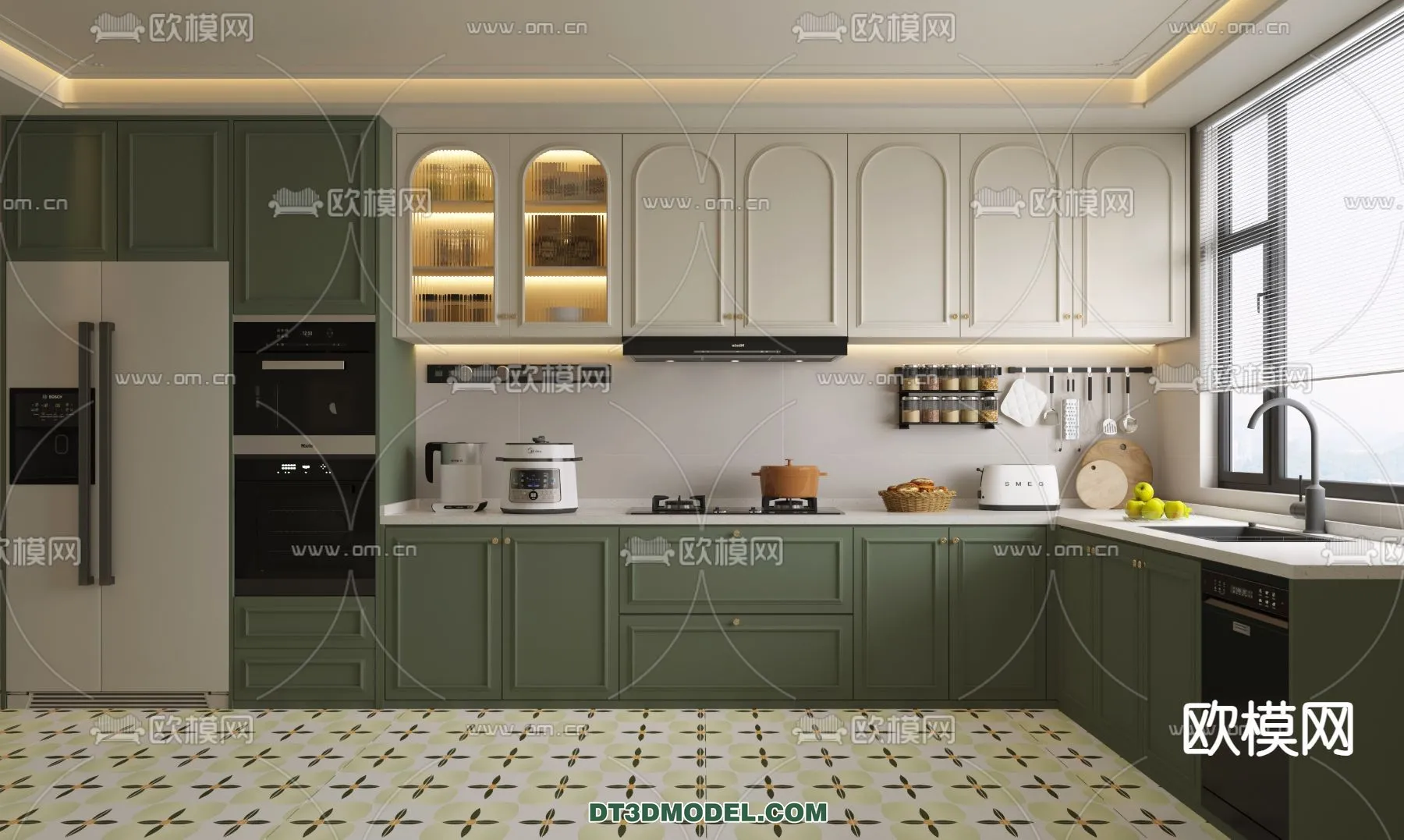 Kitchen – France Style – Interior 3D Scene – 054