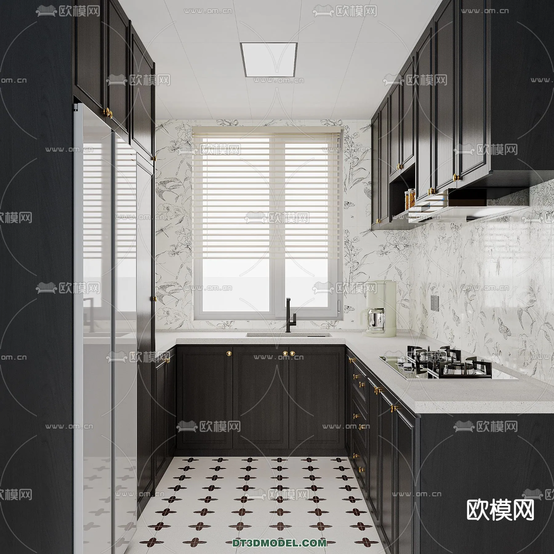 Kitchen – France Style – Interior 3D Scene – 057