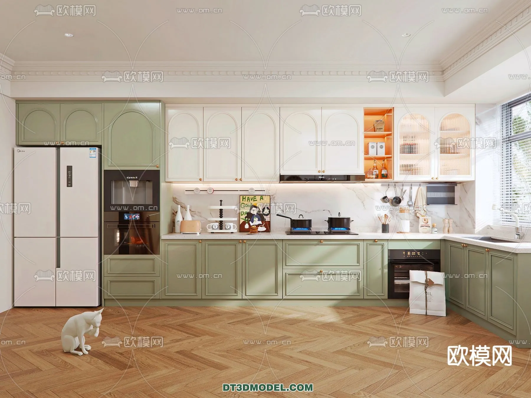 Kitchen – France Style – Interior 3D Scene – 058