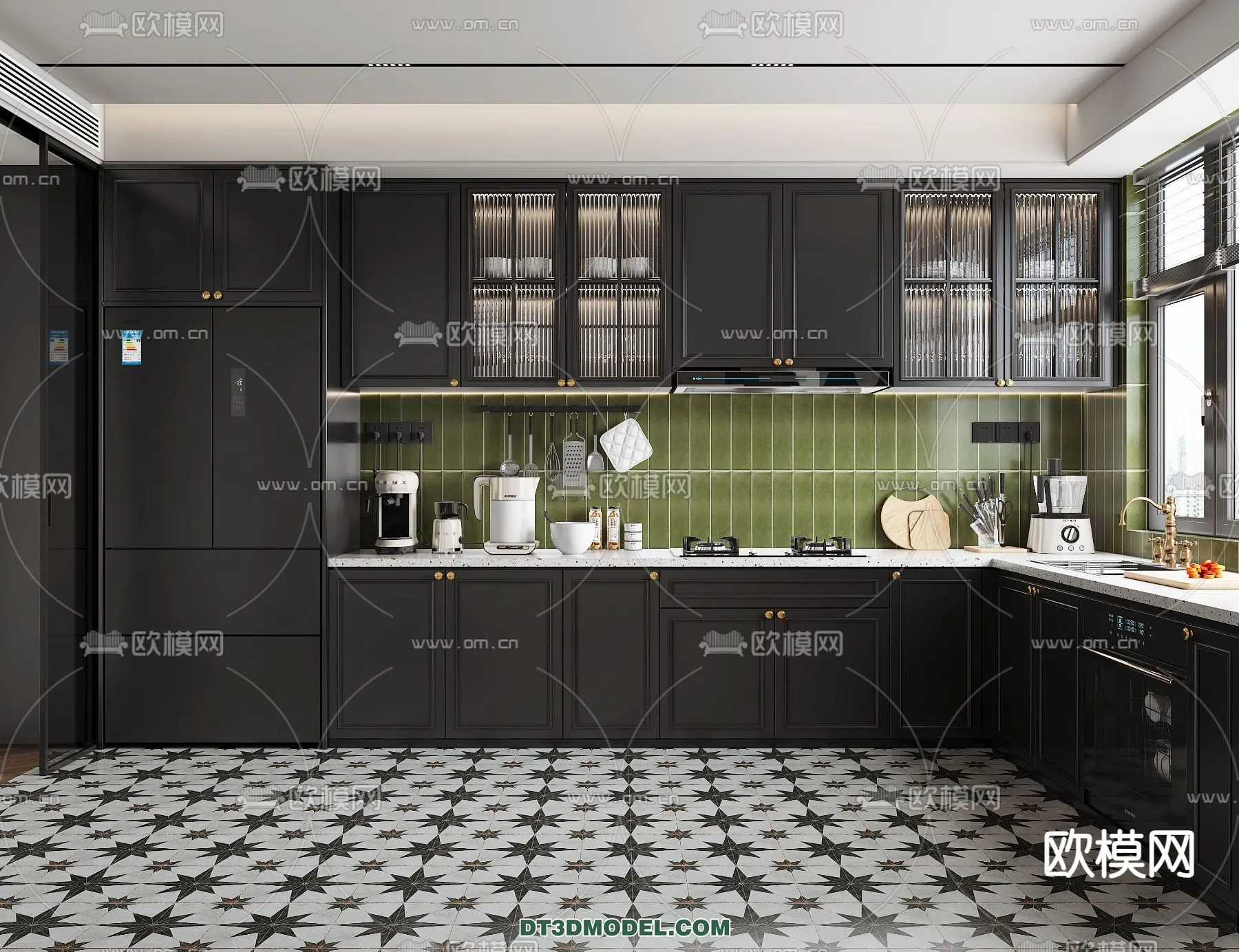 Kitchen – France Style – Interior 3D Scene – 059