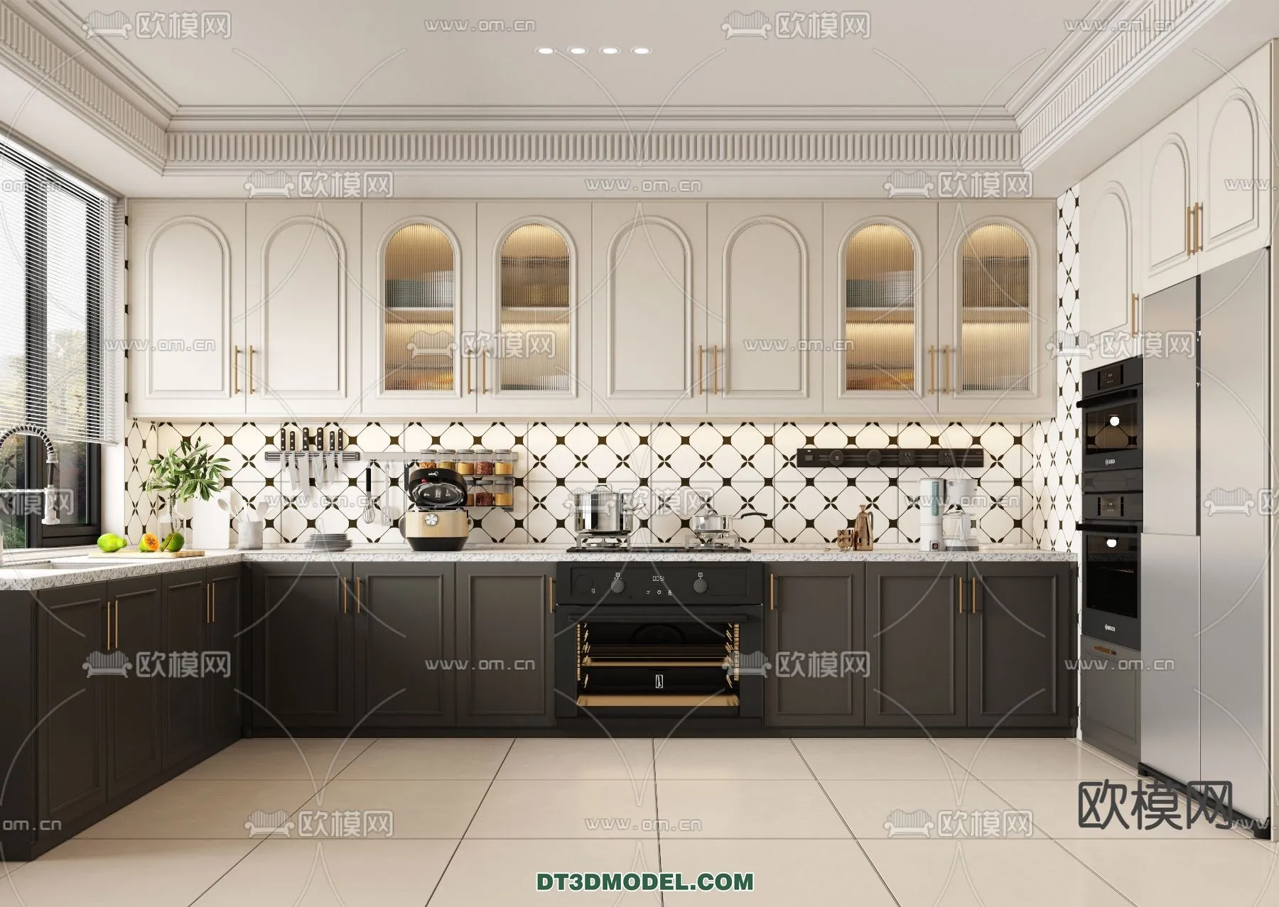 Kitchen – France Style – Interior 3D Scene – 061