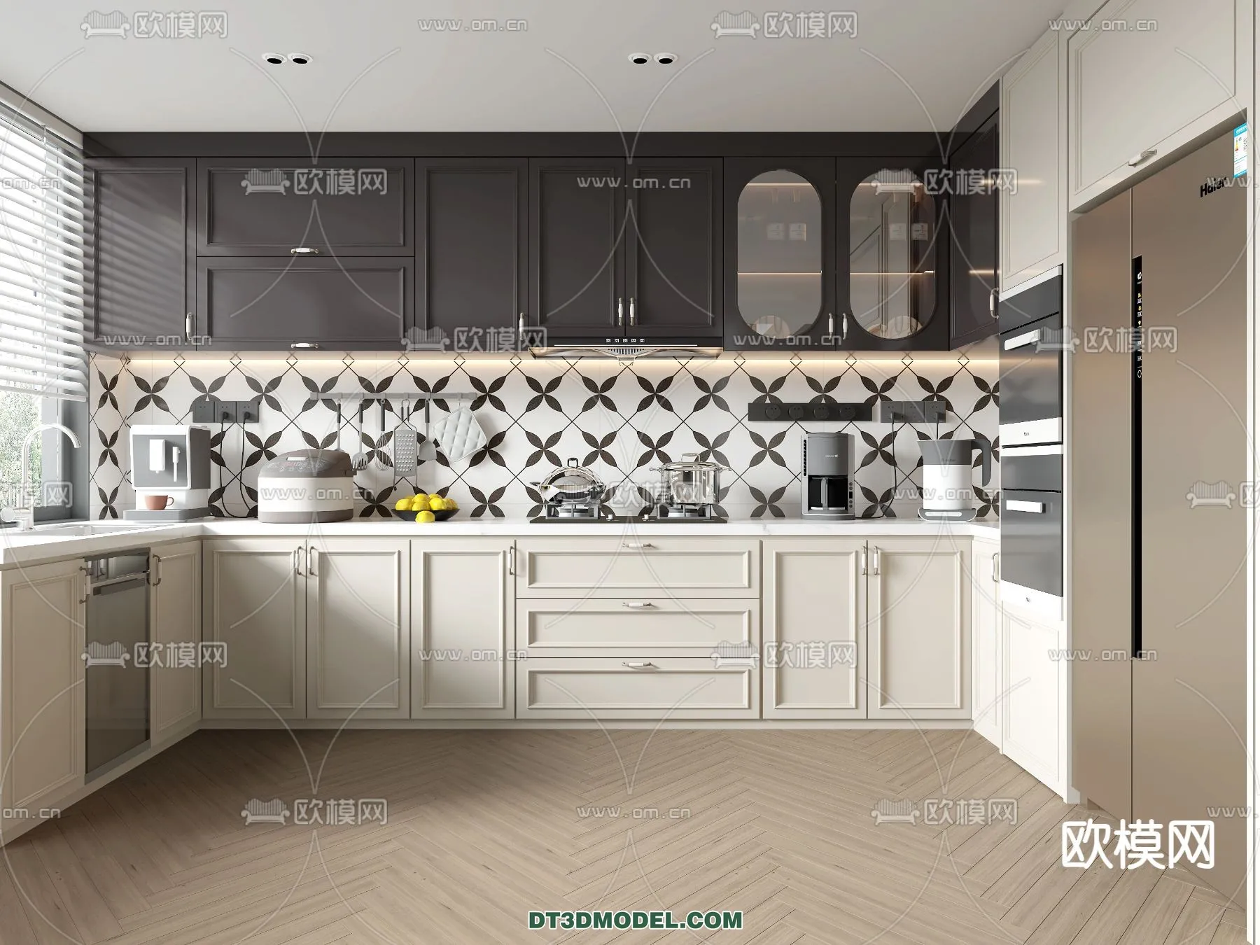 Kitchen – France Style – Interior 3D Scene – 064