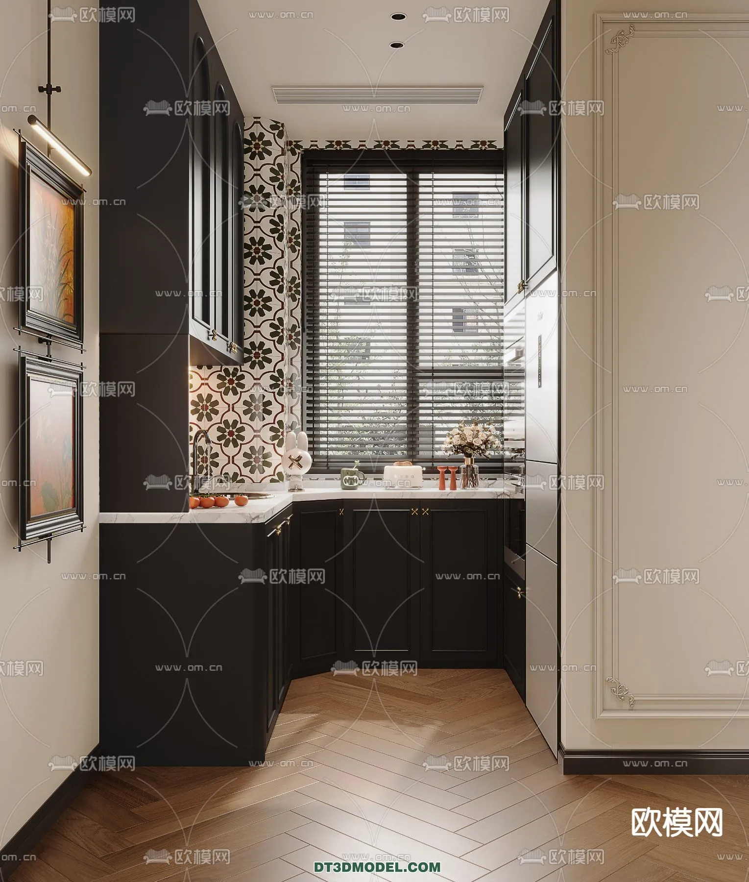 Kitchen – France Style – Interior 3D Scene – 065