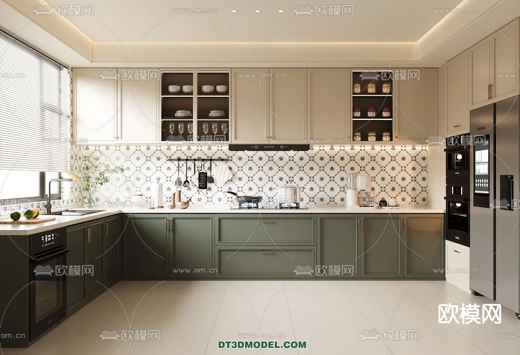 Kitchen – France Style – Interior 3D Scene – 066