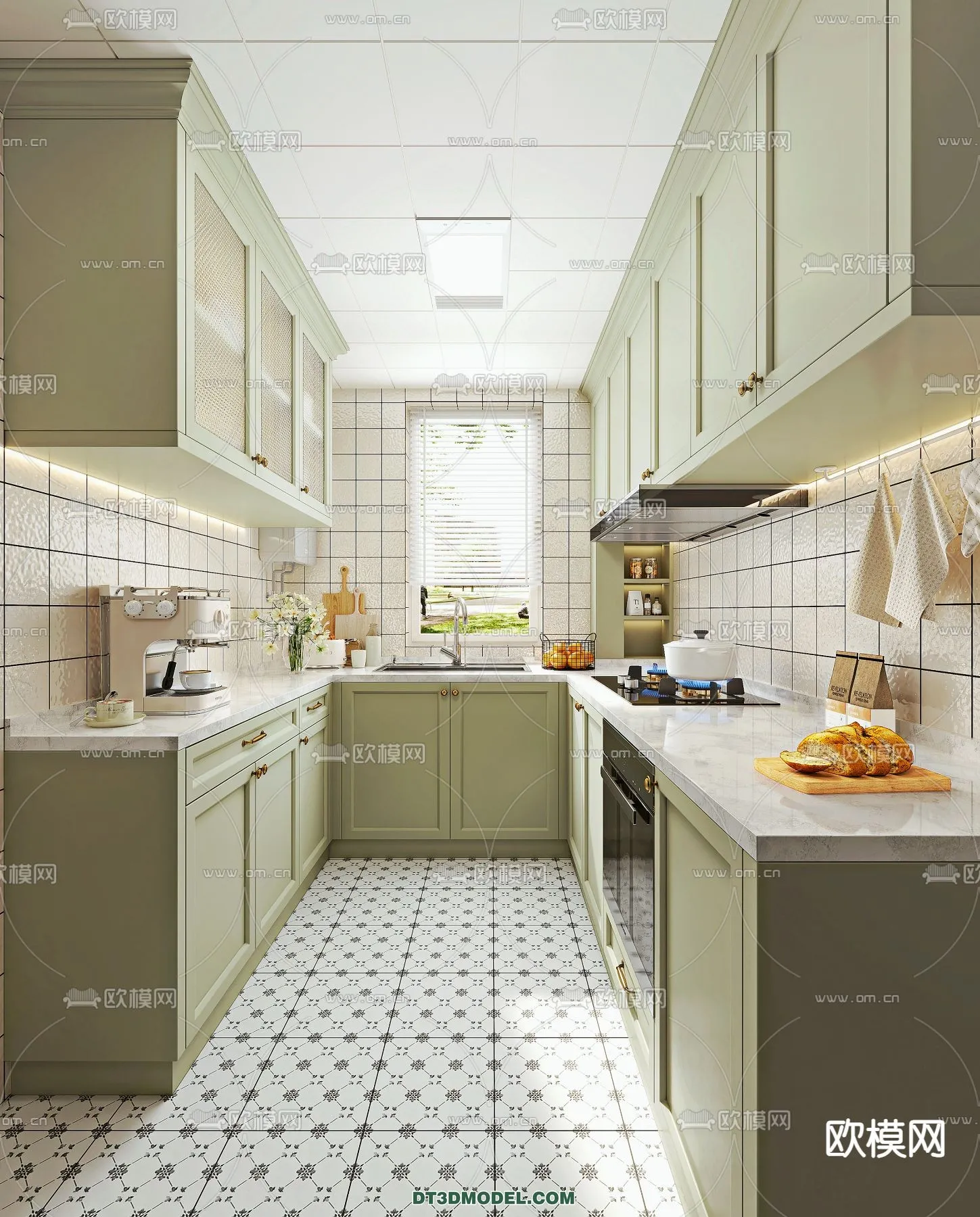 Kitchen – France Style – Interior 3D Scene – 067