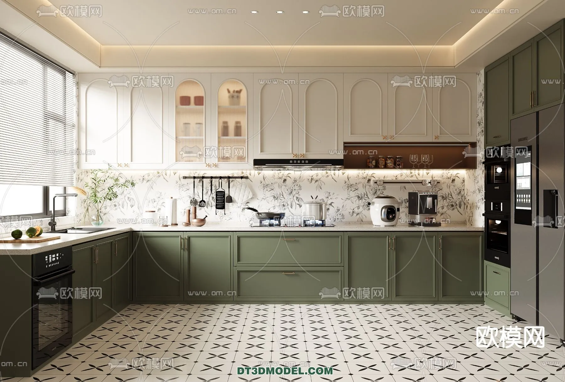 Kitchen – France Style – Interior 3D Scene – 068