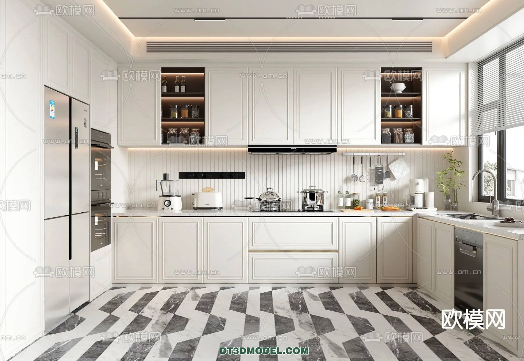 Kitchen – France Style – Interior 3D Scene – 069