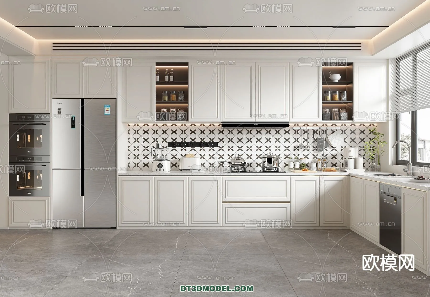 Kitchen – France Style – Interior 3D Scene – 070