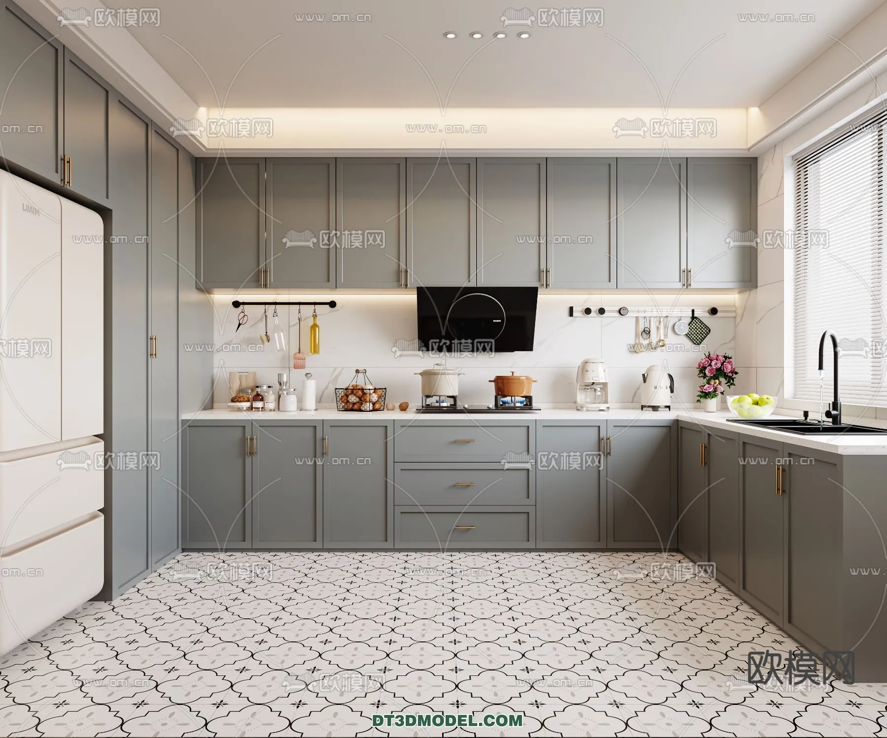 Kitchen – France Style – Interior 3D Scene – 071