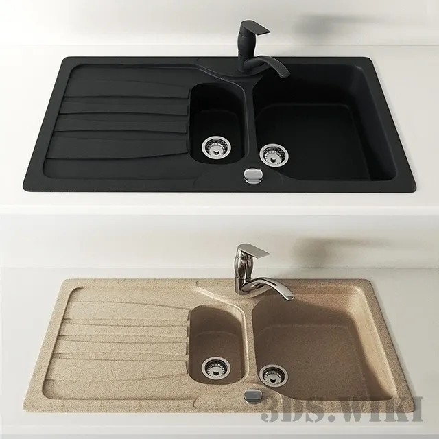kitchen – Franke Calypso sink – COG 651 3ds Max