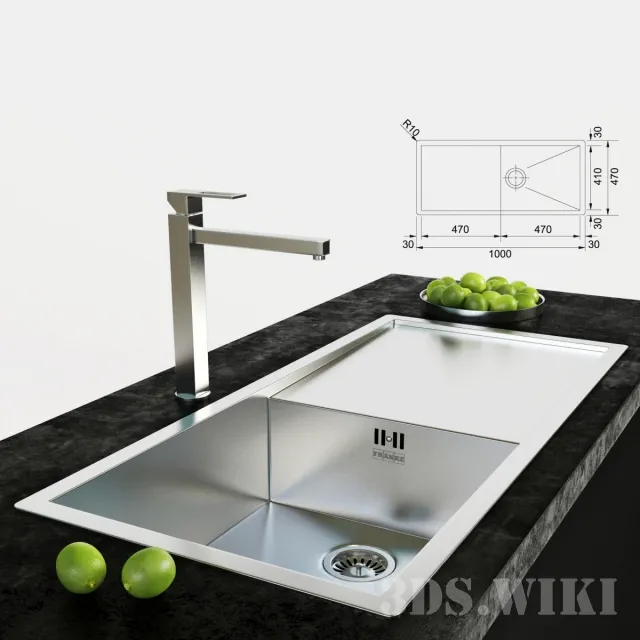 kitchen – Franke Sinks Planar PPX 211 TL 3ds Max