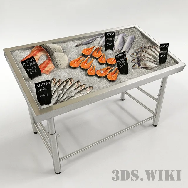 kitchen – Frozen fish 3ds Max