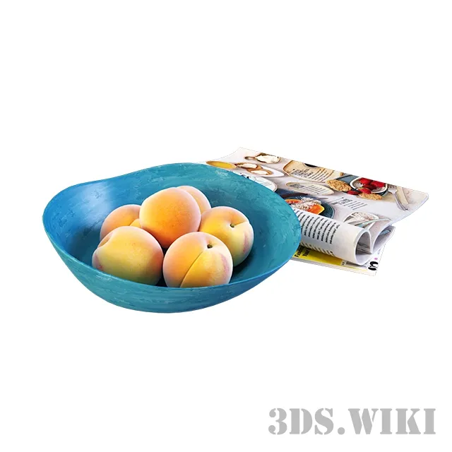 kitchen – Fruit bowl and magazine 3ds Max