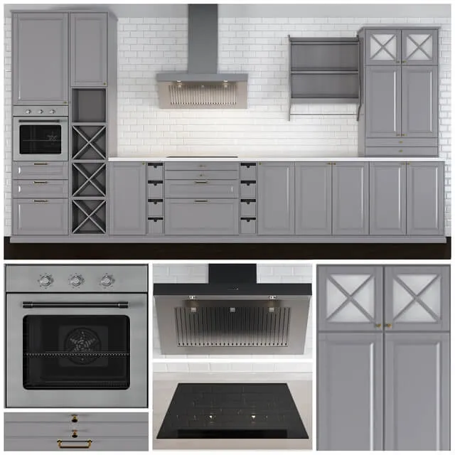 kitchen – Full kitchen furniture set 3ds Max