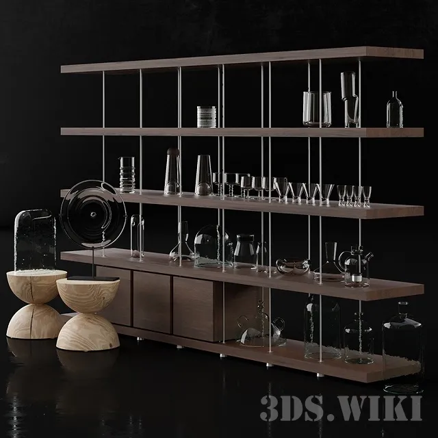 kitchen – Glassware collection 3ds Max