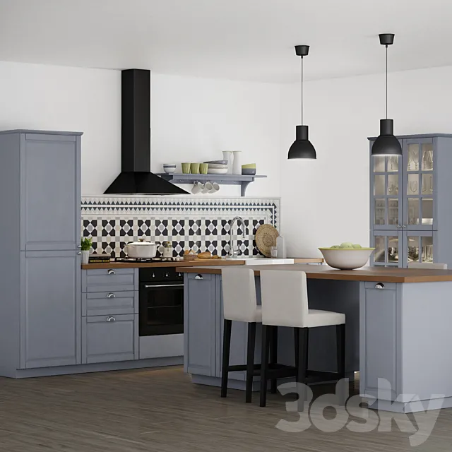 Kitchen IKEA BODBYN 3ds Max