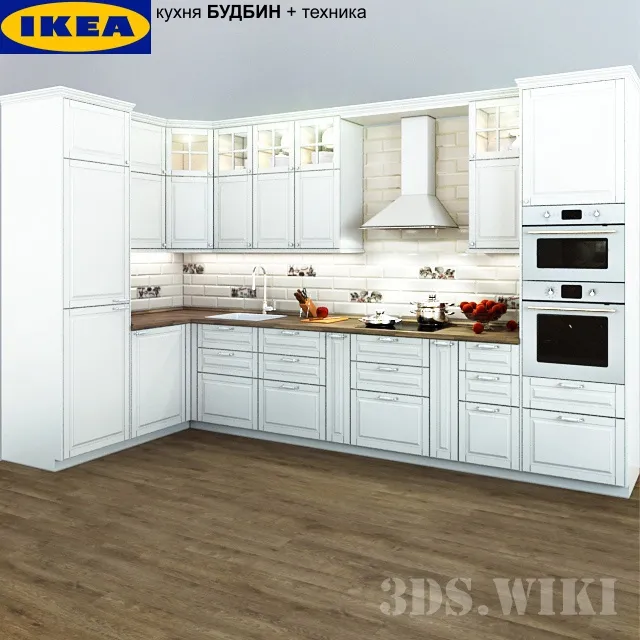 kitchen – IKEA gray kitchen Budbin 3ds Max