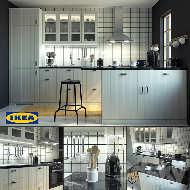 Kitchen IKEA HITARP 3ds Max