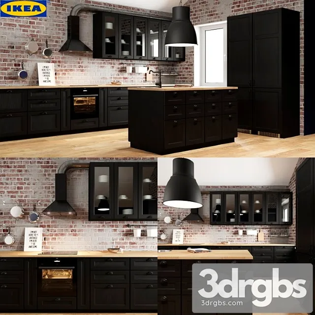 Kitchen Ikea Laxarby 1 3dsmax Download