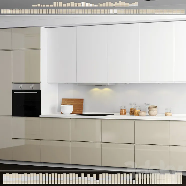 Kitchen IKEA Method \/ Vokstorp. 3DS Max