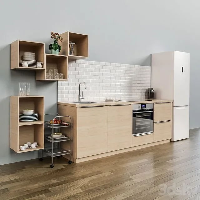 Kitchen IKEA method with facade ASKERSUND 3dsMax Model